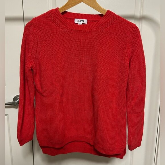525 America Vibrant Red Knit Sweater - Picture 1 of 4